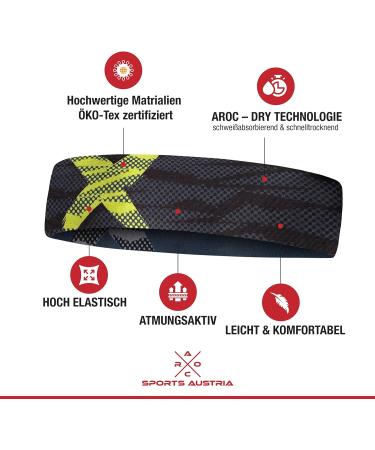 Headband Sport X - Ultra-Light Elastic Sweatband & Hairband for All - NEON X - Buy Online on SooperMarket.com