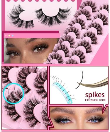 Geeneiya 09B Fairy Lashes Mink False Eyelashes D Curl Cat Eye - Natural and Fluffy Extensions Look - Buy Online on SooperMarket.com