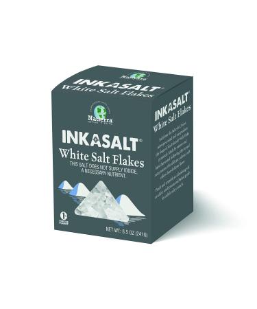 NATIERRA InkaSalt White Salt Flakes | 8.5 Ounce Box White InkaSalt Flakes 8.5 Ounce (Pack of 1