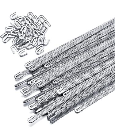 48 Pieces 1/4 x 13.7 Inch Spiral Steel Metal Boning Precut with 48 Steel Boning Tips Structure and Form for Corsets Costume Set
