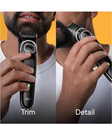 Braun Beard Trimmer Series 3 3410 Electric Beard Trimmer for Men Incl. Ultra-Sharp Blade 40 Length Settings Styling Tools Rechargeable 50-min Cordless Runtime & Washable Black BT3410 - Buy Online on SooperMarket.com