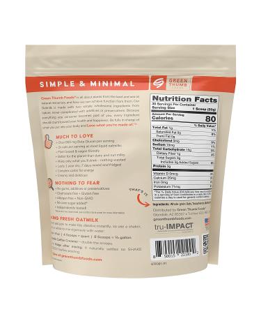 Green Thumb Foods Oat Milk Powder - Plant Based Gluten Free Non Dairy Milk - Vegan Non GMO - Made In USA - 1.32 lb - Buy Online on SooperMarket.com