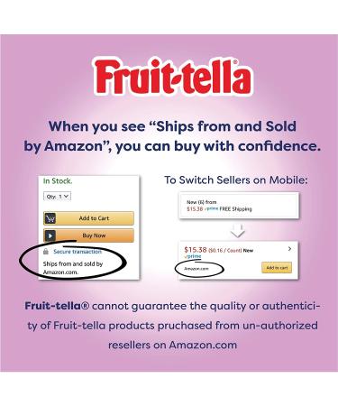 Fruit-tella Soft Gummy Candy - Strawberry and Raspberry Flavors 5 oz (Pack of 12) | Nut Free, No High-Fructose Corn Syrup - Buy Online on SooperMarket.com
