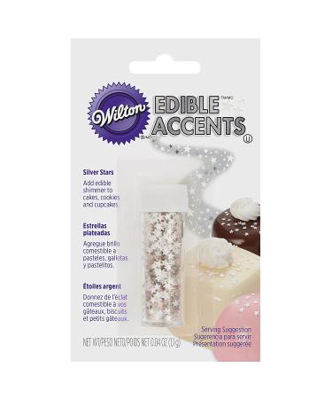 Wilton Edible Glitter Silver Stars 0.4 oz. - Sparkle & Shine with Silver Star Edible Glitter - Buy Online on SooperMarket.com