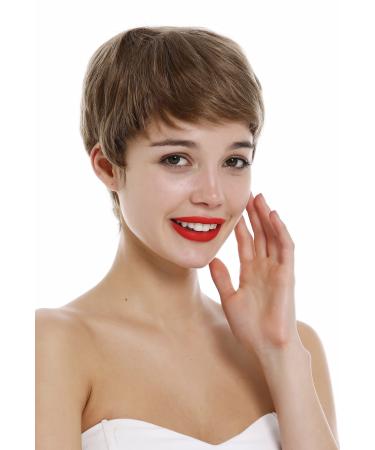 WIG ME UP - DW3107 HH-18 wig human hair women men short wavy wild bowl cut light brown golden brown golden brown (18)