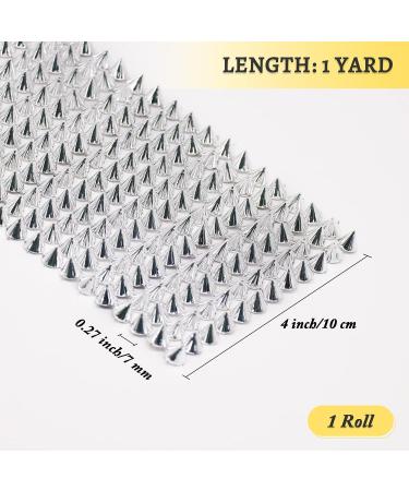 Jerler Sew Stitch Spikes for Arts & Crafts Decoration - Mesh Rivets Studs Beads Cone Spikes for Jackets, Clothing, Shoes - 1 Yard, Silver - Buy Online on SooperMarket.com