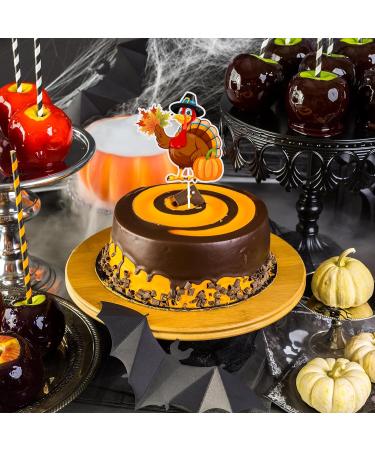 Whaline 72Pcs Thanksgiving Cupcake Topper 12 Designs Turkey Pumpkin Maple Leaf Gnome Cupcake Picks Cartoon Fall Food Picks with Sticks Glue Point for Autumn Thanksgiving Party Supplies Cake Decor - Buy Online on SooperMarket.com