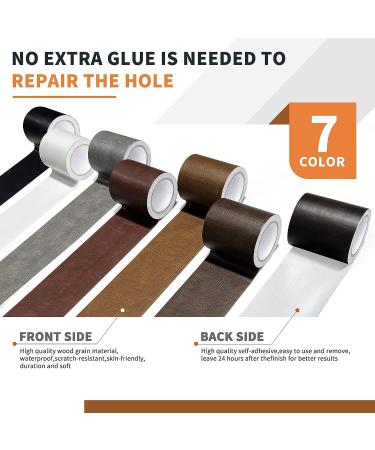 Azobur Leather Repair Tape Patch Adhesive for Sofas, Car Seats, Handbags, Jackets - Black 2.4''x15' - Buy Online on SooperMarket.com