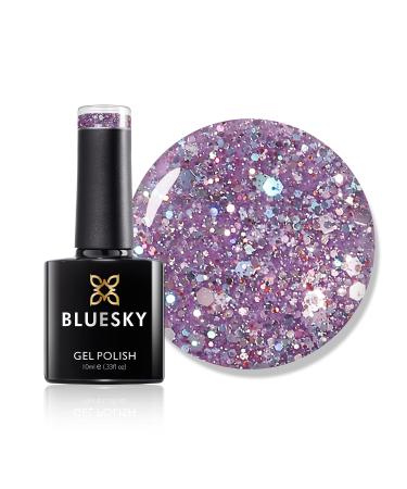 Bluesky Gel Nail Polish Purple Dream Blz48 Chunky Glitter Light Lilac Purple Long Lasting Chip Resistant 10 ml (Requires Drying Under UV LED Lamp) Lilac 10 ml (Pack of 1)