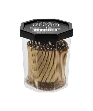 T4B LUSSONI 250 Pieces Hair Grips Hairpins - Smooth 6 cm Golden Hair Clips for Perfect Styling - Buy Online on SooperMarket.com