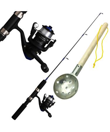 PALADIN Fishing Ice Fishing Set Basic - Professional Ice Rod + Stationary Reel + Ice Scoop - ICE Fishing Set Pro Combo