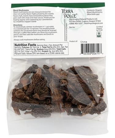 Organic Morel Mushrooms 0.65 oz by Terra Dolce - Buy Online on SooperMarket.com