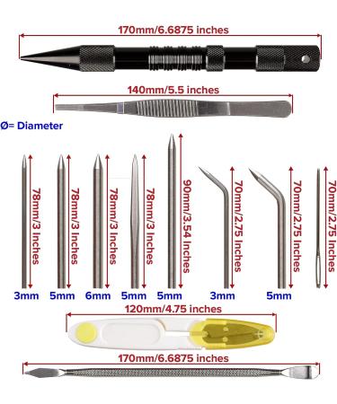Paracord Planet 12 PC Stainless Steel FID Set for Paracord Work - DIY - Buy Online on SooperMarket.com
