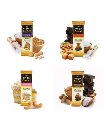 Peaceful Squirrel Raw Rev Glo Bars Variety Pack - High Protein & Fiber, Vegan, Gluten-Free - 14 Bars, 1.6 oz Each - Buy Online on SooperMarket.com