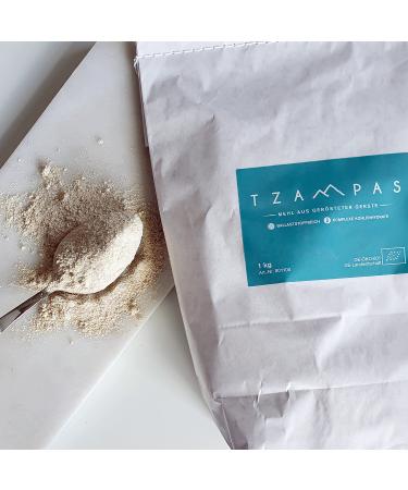 Tzampas flour made of roasted barley - Tsampa from ecological cultivation in Baden -W rttemberg |Bio-certified vegan free of additional and preservatives |Barley flour organic - carb flour 1 kg (1 Pack)