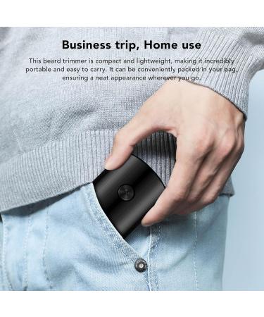 Mini Mustache Trimmer High Sharpness Blade Mini Electric Beard Trimmer Long Plastic and Stainless Steel High Efficiency for Men Travel (Vertical Stripe Style) - Buy Online on SooperMarket.com