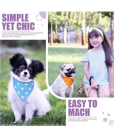 20-Piece Adjustable & Washable Dog Bandanas | Polka Dot Triangle Scarf for Small to Medium Pets - Buy Online on SooperMarket.com
