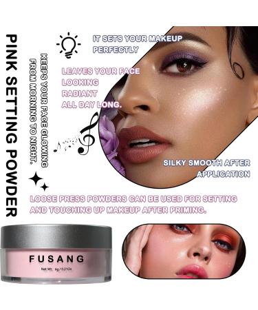 Buy Pink Setting Powder | Oil Control Shimmer Loose Makeup Powder for Long-lasting Finish - Buy Online on SooperMarket.com