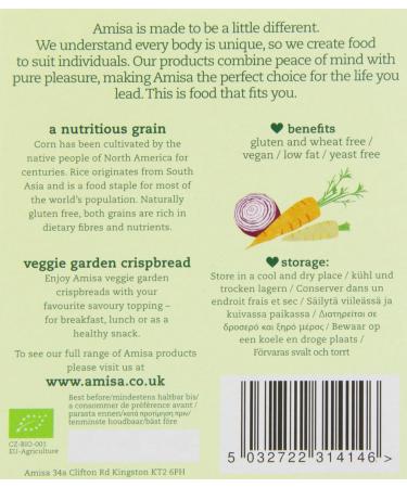 Amisa | Crispbread - Veggie Garden Gf | 12 x 100G - Buy Online on SooperMarket.com