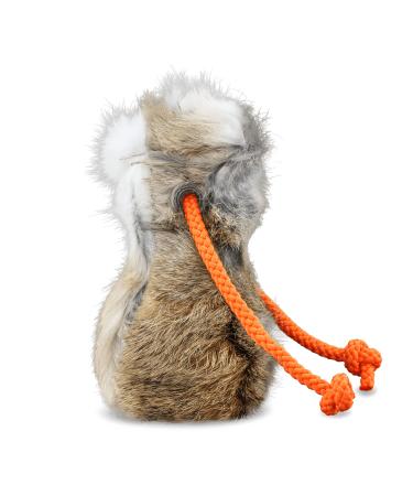 Dummyball with rabbit fur |Covered with real rabbit fur |Robust material with a long litter rope |Apportet training from wild dummies