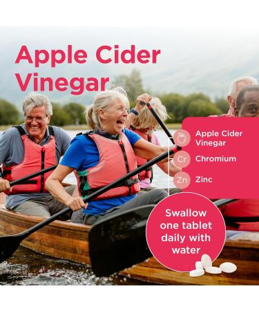 Healthspan Apple Cider Vinegar 500mg | 120 Tablets | Friendly Bacteria | Metabolism Support | Added Zinc & Chromium | Vegan - Buy Online on SooperMarket.com