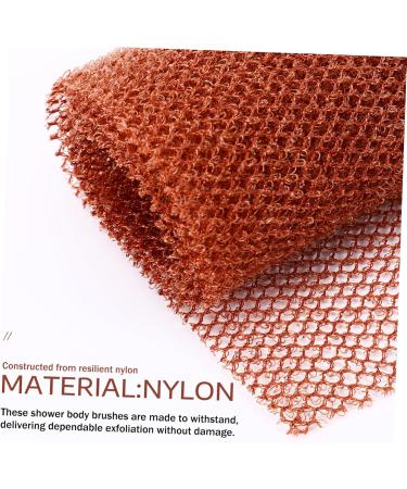 PLAFOPE 1 Set Bath Towel Exfoliating Washcloth African Net Cloth Body Scrubber Exfoliator Towels Brown Nylon - Buy Online on SooperMarket.com