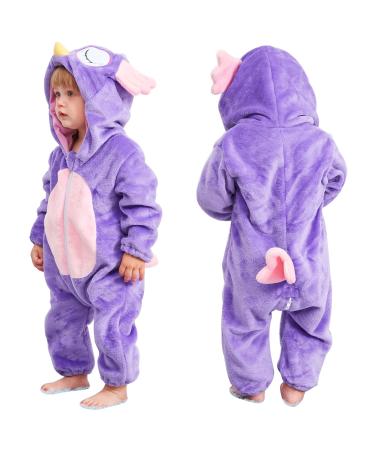 COOKY.D Unisex Winter Hooded Romper Jumpsuit 2-36 Months 6-12 Months Owl