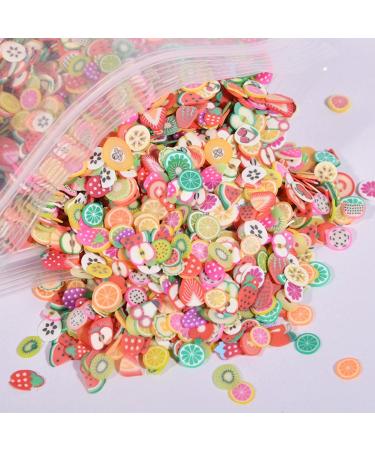 Basage 1000pcs/Bag Assorted Clay 3D Fruit Pattern Slices Nail Art Decoration by Cool Shiny Slicing Nail Decorations - Buy Online on SooperMarket.com