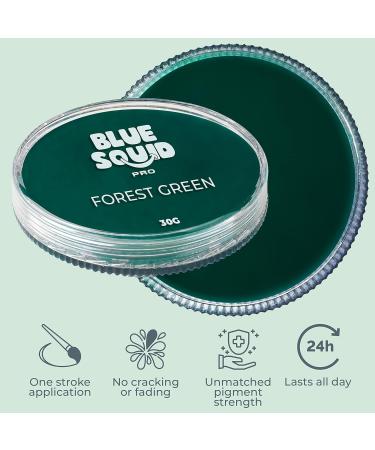 Blue Squid PRO Face Paint - Classic Forest Green (30gm) Water Activated Makeup for Halloween SFX | Professional Body Paint for Adults & Kids - Buy Online on SooperMarket.com