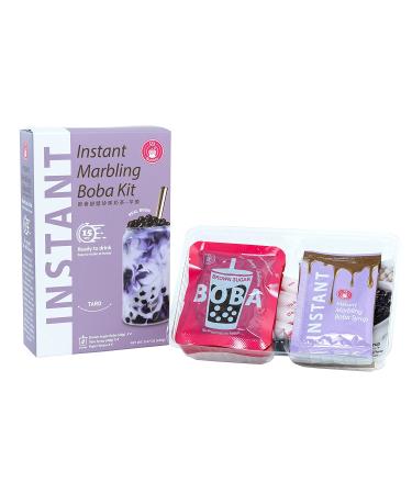 O's Bubble Instant Boba Kit | Marbling Boba Tea Kit with Tapioca Pearl & Syrup | Vegan & Gluten-Free | Taro Flavor (Pack of 4) - Buy Online on SooperMarket.com