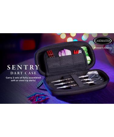 Casemaster Sentry Dart Case - Slim EVA Shell for Steel and Soft Tip Darts - Holds 6 Darts with Built-in Storage - Black - Buy Online on SooperMarket.com