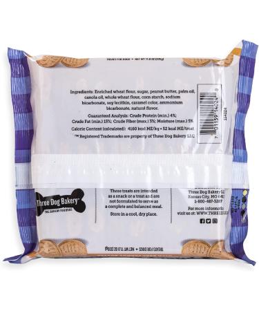 Three Dog Bakery Puppy Butters Peanut Butter Sandwich Dog Cookies White - Buy Online on SooperMarket.com