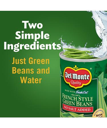 Del Monte Fresh Cut Blue Lake French Style Green Beans - No Salt Added (12 Pack, 14.5 oz Can) - Buy Online on SooperMarket.com