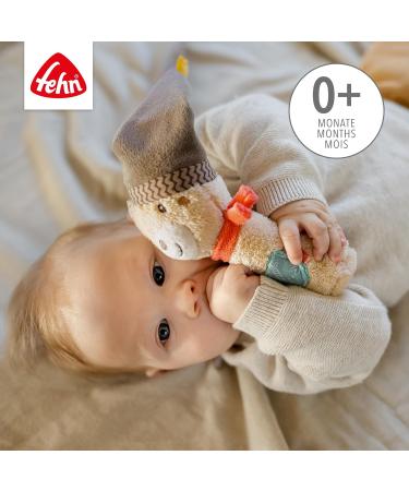 Fehn Stabgreifling B r | Motoric Baby Toy for Motor Skills & Senses | Cuddly Rattle & Squeaky Gift for 0+ Months - Buy Online on SooperMarket.com