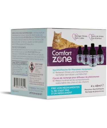 Comfort Zone 4er Refill Pack - 120 Days of Pheromones for Stress Relief & Behavioral Support | International Shipping Available - Buy Online on SooperMarket.com