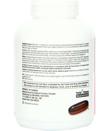 Natural Factors SlimStyles PG X Ultra Matrix Plus 820 mg - 120 Softgels for Weight Management - Buy Online on SooperMarket.com
