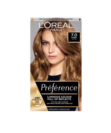 L'Oreal Paris Preference Hair Dye Long Lasting Luminous Permanent Hair Colour 7 Vienna VIENNA 7.0 1 count (Pack of 1)