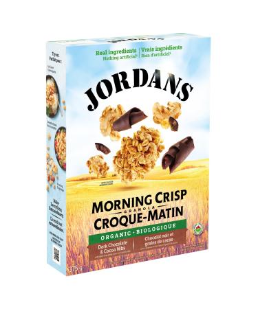 Jordans Organic Morning Crisp Granola Cereal - Decadent Dark Chocolate & Cocoa Nibs 375g Dark Chocolate & Cocoa Nibs 450 g (Pack of 1)