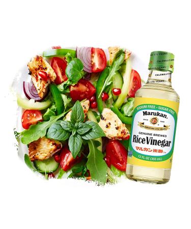 Marukan Genuine Brewed Rice Vinegar 12oz Glass Bottle - Premium Quality - Buy Online on SooperMarket.com