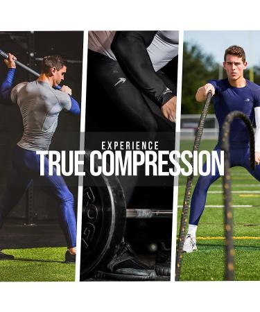 CompressionZ Men's Compression Pants - Black Large | Base Layer Running Tights for Sports - Buy Online on SooperMarket.com
