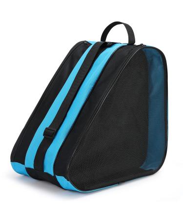 Roller Skate Bags,Breathable Ice-Skating Bag with Adjistable Shoulder Strap and Top Handle,Oxford Cloth Skating Shoes Bag without Unpleasant Smell Roller skate Accessories for Unisex Women Men Adult and kid Blue