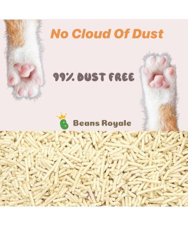 Beans Royale 2pcs Pack (6L x 2) Tofu Cat Litter Clumping Kitty Litter Flushable Dust Free Odor Control Low Tracking Vanilla - Buy Online on SooperMarket.com