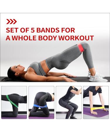 PROIRON Resistance Bands Set - Exercise Bands for Women and Men - Set of 5 with Guide and Carrying Bag (Upgraded Anti-roll Design) - Buy Online on SooperMarket.com