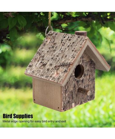 Wooden Bird Nesting Box House - Outdoor Garden Decorative Birdhouse 3.9x3.5x5.9inch - Buy Online on SooperMarket.com