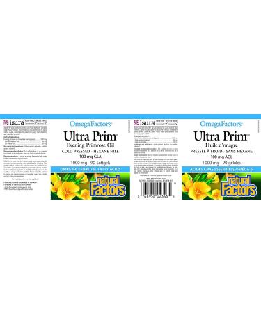 Natural Factors Ultra Prim - Evening Primrose Oil 1000 mg - 90 softgels - Buy Online on SooperMarket.com