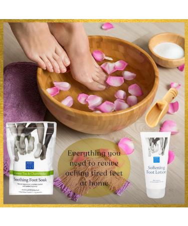 Foot Care Kit Bundle with Escenti Foot Soak for Home Spa Softening Foot Lotion & 2x Foot Mask Set with exclusive F&F Footcare Natural Wooden Scoop - To Relax and Refresh Tired Feet at Home - Buy Online on SooperMarket.com