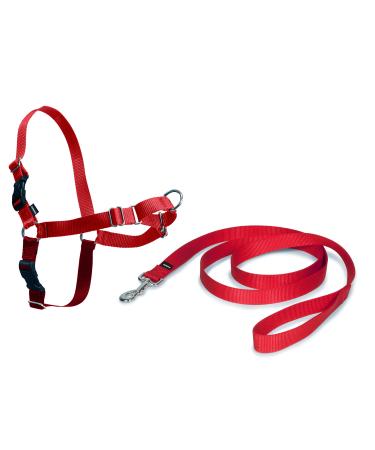 PetSafe Easy Walk Harness Anti-Pull Dog Harness Reduces Choking and Coughing With 1.8M Leash Size M Red M Red