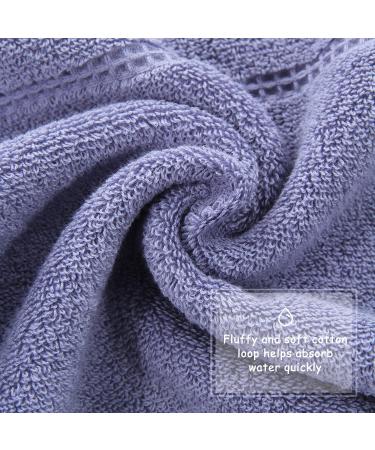 JEFFSUN Colorful Cotton Washcloths 6-Pack | Ultra Soft & Absorbent 13x13 Inch Bathroom Face Cloths - Buy Online on SooperMarket.com