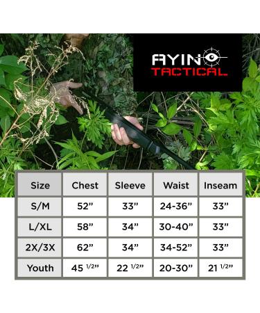 AYIN Ghillie Suit for Men - 3D Leaf Bush Camo for Turkey Hunting - Woodland Hooded Gillie Suit 2XL/3XL Green Leaf - Buy Online on SooperMarket.com