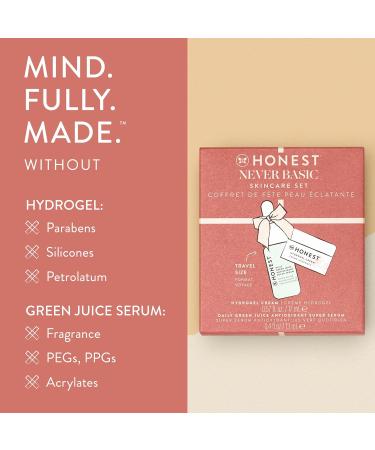 Shop Honest Beauty Never Basic Skincare Duo | Mini Hyaluronic Acid Hydrogel Cream & Green Juice Serum | EWG Verified Vegan & Cruelty Free International Shipping Available - Buy Online on SooperMarket.com
